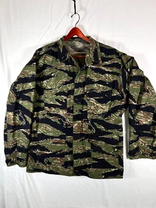 Camicia mimetica Tiger Stripe da uomo taglia XL mimetica militare TRUSPEC ~ emessa negli Stati Uniti BDU - Foto 1 di 13