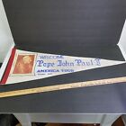 "Vintage Papst Johannes Paul der 2. amerikanische Tour Filzwimpel Oktober 1979 12""x30""