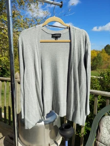 Cárdigan abierto gris para mujer Lane Bryant talla grande 26/28 - suéter ligero suave - Imagen 1 de 7