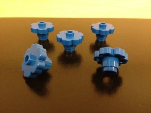 LEGO NEW Bulk Lot - 10 Blue Flowers 1x1 (2x2 total size) Six Sides - Picture 1 of 1