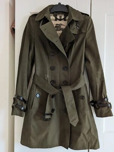 Burberry Prorsum Women's Khaki Cotton Mid Length Trench Coat UK 6 US 4 rrp£1790 - Picture 1 of 18