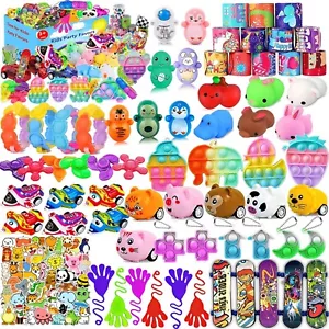 117 PCS Party Favors for Kids 4-8 8-12, Pop Fidget Toys, Treasure Box - Picture 1 of 7
