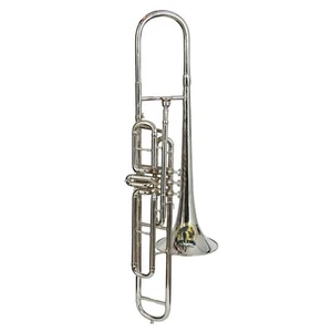 SOUND SAGA Valve Trombone Bb Pitch Including Mouthpiece & Carry case (Silver) - Picture 1 of 4