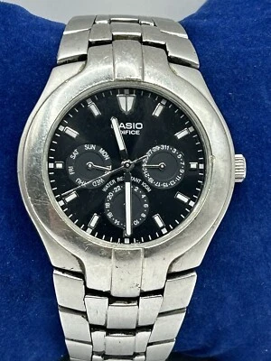 Водонепроницаемый японский механизм CASIO Edifice из нержавеющей стали серебристый Adjastable Ba - Изображение 1 из 4