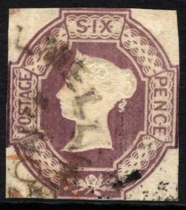 GB 6d EMBOSSED Stamp SG.59 RARITY *Dalmellington* Circular Scots CDS Cancel 1058 - Picture 1 of 4
