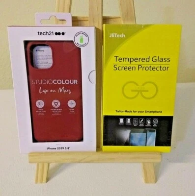 tech 21 iPhone 2019 5.8" and JETech tempered Glass Screen Protector - Image 1 of 4
