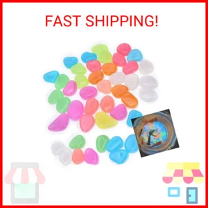 Oubest Glow in The Dark Pebbles/Glow Stones/Glowing Rocks Blue Decor for Garden/ - Picture 1 of 2
