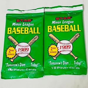 2 Confezioni - Carte Baseball 1989 Star Minor League - 2° Serie - MLB - Foto 1 di 3