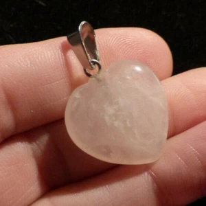 O&co Pendentif quartz rose coeur pierre naturelle lithothérapie cadeau noël - Imagen 1 de 2