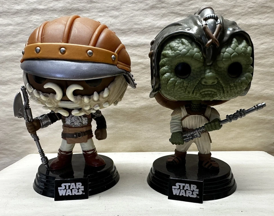Funko Star Wars Klaatu y Lando Calrissian Skiff Guard Bobbleheads Lote de 2 Foto 1 de 2