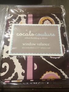 CoCaLo Couture Jasmina Window Valance girls new Brown, Pink