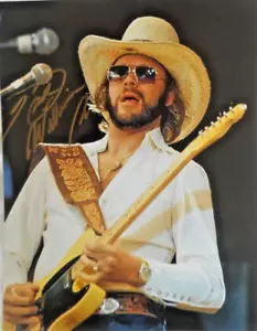 Hank Williams Jr firmato a mano 8x10 firmato da Bocephus - Foto 1 di 3