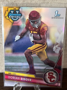 2023 Bowman University Chrome Dorian Singer Refractor USC Trojans #146