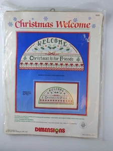 Dimensions Christmas Welcome Counted Cross Stitch Kit Geese Door Decoration 1986 - Picture 1 of 5