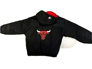 Chicago bulls kids ￼ vintage 90s pull over coat (size) Large in great￼ condition - Picture 1 of 4