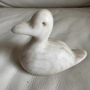 Duck Marble Paperweight Signed  - Picture 1 of 5