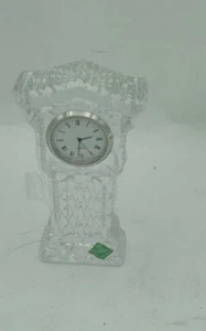 Edinburgh Crystal Miniature Mantle Grandfather Clock 5 1/2" 14cm Tall boxed - Picture 1 of 9