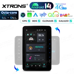 10.1" 2 DIN Drehbarer Touchscreen 4+64GB Autoradio CarPlay Android 14 GPS Wifi - Bild 1 von 23