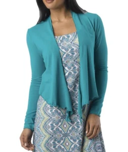 Prana Veeda Tie Front Top Womens Large Teal Long Sleeve Athleisure Yoga - Picture 1 of 8