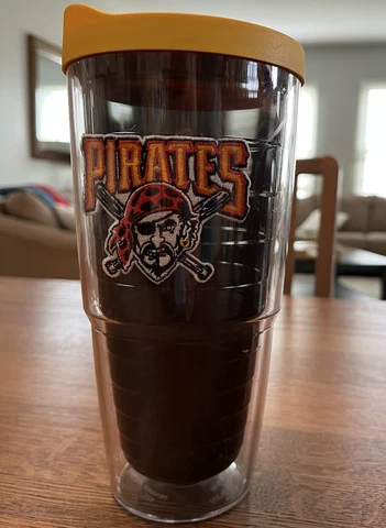 Pittsburgh Pirates Tervis Travel Tumbler 24 ounce With Lid Cover