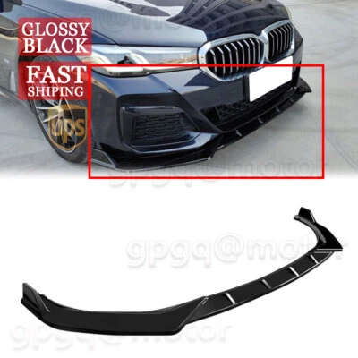 Labio de parachoques delantero brillante estilo GT para BMW G30 LCI 530i 540i M550i M Sport 2021-23 Foto 1 de 4