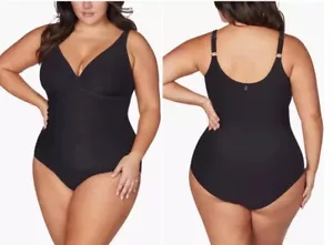 NWT Artesands Hues Delacroix Cross Front One-Piece Swimsuit Sz 10 US - Picture 1 of 3