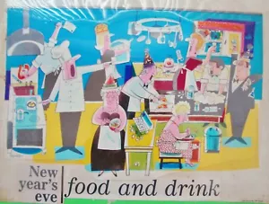 FIRMADO COMM ART CEL Dibujos Animados JOSEPH ESCORIDO Prueba de Impresión COCINA DE VÍSPERA DE AÑO NUEVO - Imagen 1 de 8