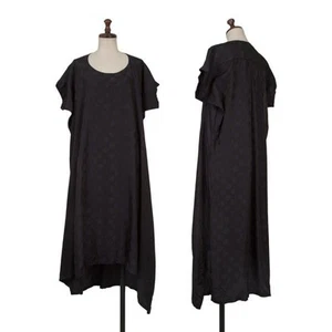 Y's Cupra Dot Switching Dolman Sleeve Dress Size 2(K-156350) - Picture 1 of 12