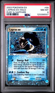 2003 Pokemon Ex Ruby & Sapphire #99 Lapras Ex Holo Ruby & Sapphire PSA 8 NM-MT - Picture 1 of 2