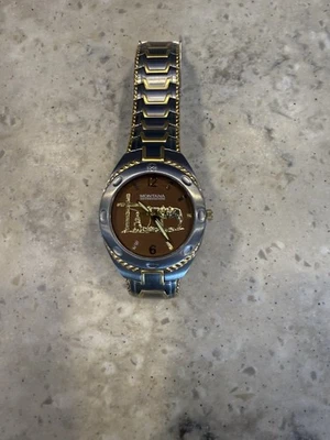 Montana Silvermith Men’s Watch Silver Tone Band New Battery Never Worn Foto 1 de 3