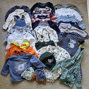 25 Teile Babykleidung Junge 3 6 Monate Sweatshirt Schläfer Button Down Hose Strampler - Bild 1 von 7