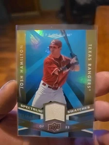 2009 Upper Deck Spectrum - Spectrum Swatches Josh Hamilton #SS-JH Blue (MEM) - Picture 1 of 2