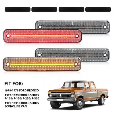 4 luces LED laterales para Ford F-100 Bronco F-150 1978-1979 Foto 1 de 4