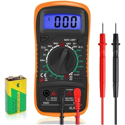 Digital Multimeter Voltmeter Batterietester Spannungsprüfer Ohm Strom Tester ... - Bild 1 von 2