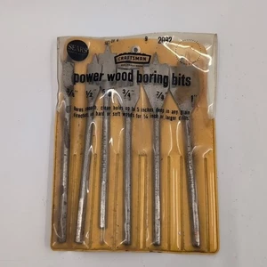 Vintage Set Of 6 Craftsman Model 2092 Power Wood Boring Bits Sears - Picture 1 of 2
