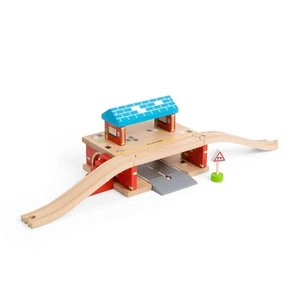 Cobertizo de tren de madera Bigjigs Rail Overground Station para niños de 3 4 5 años - Imagen 1 de 7