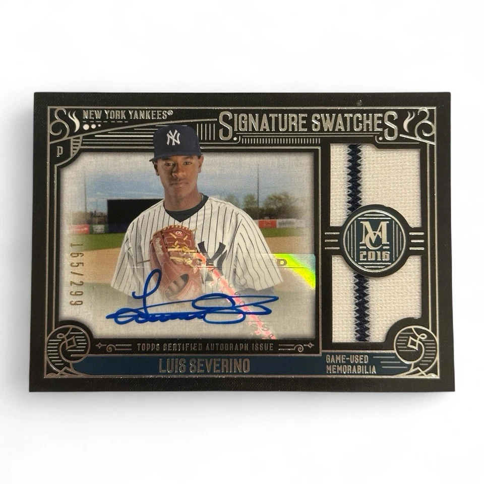 Luis Severino 2016 Topps Museum RC Rookie Signature Swatches Patch Auto /299 - Image 1 of 2
