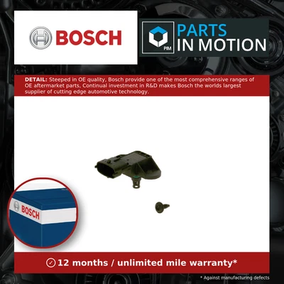 MAP Sensor fits FIAT 500 312 9 1.2 1.4 2007 on 312A6.000 Manifold Pressure Bosch - Image 1 of 4