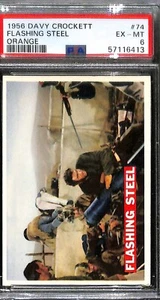 1956 Davy Crockett Orange #74 Flashing Steel - PSA 6 - Picture 1 of 2