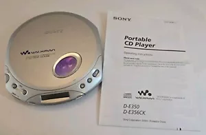 Sony Silver Walkman ESP Max CD Player D-E350-With Instruction For Parts/ Repair - Picture 1 of 12