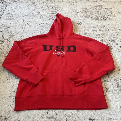 South Dakota Coyotes USD Adidas Hoodie Sweatshirt Men's Medium Hooded Cover