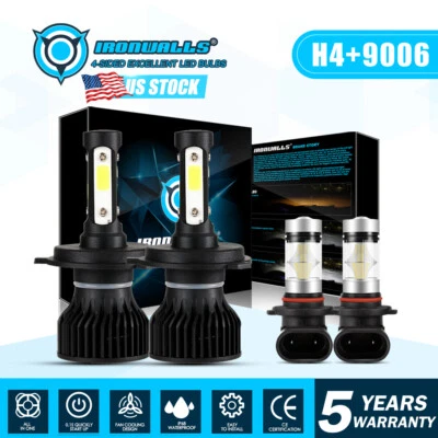 4 Sides LED Headlight Hi-Lo Beam+Fog Light For Toyota Tundra 2000 2001 2002-2006 - Image 1 of 4