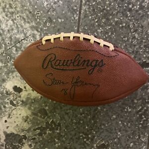 Vintage Steve Young RAWLINGS Junior Size GENUINE LEATHER Football NFL 49ers MVP