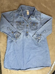 Osh Kosh B'Gosh  Girls Sz. 5 Denim Shirt Dress - Picture 1 of 4