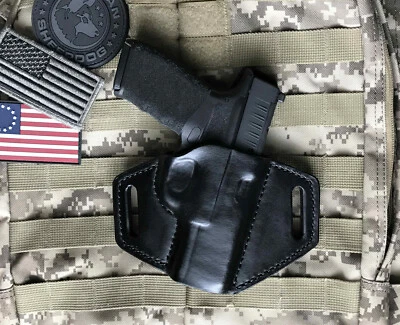 Sig Sauer P365 AXG Legion, Leather Forward Cant Holster, With & Without Optic. - Image 1 of 4