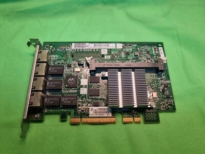 HP NC375i Quad Port PCIe Gigabit Server Adapter P/N 468001-001 SP# 491838-001 - Immagine 1 di 4