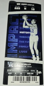1 UK Kentucky Basketball Ticket Stubs Vs Utah Valley Nov 18. 2019 - Picture 1 of 1