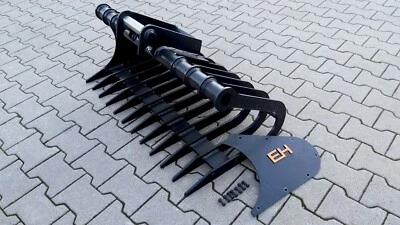 EH Harke Sieblöffel passend Lehnhoff MS01 1000 mm Wurzelrechen Bagger 1,5-3 t - Bild 1 von 4