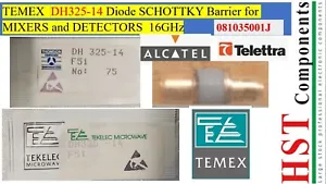 4x TEMEX DH325-14 Diode SCHOTTKY Barrier MIXERS and DETECTORS 16GHz - Foto 1 di 6