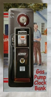 Caja Corona Premium Lennox HVAC Años 50 Bomba de Gas Reloj Banco Juguete Coleccionable Raro Foto 1 de 4